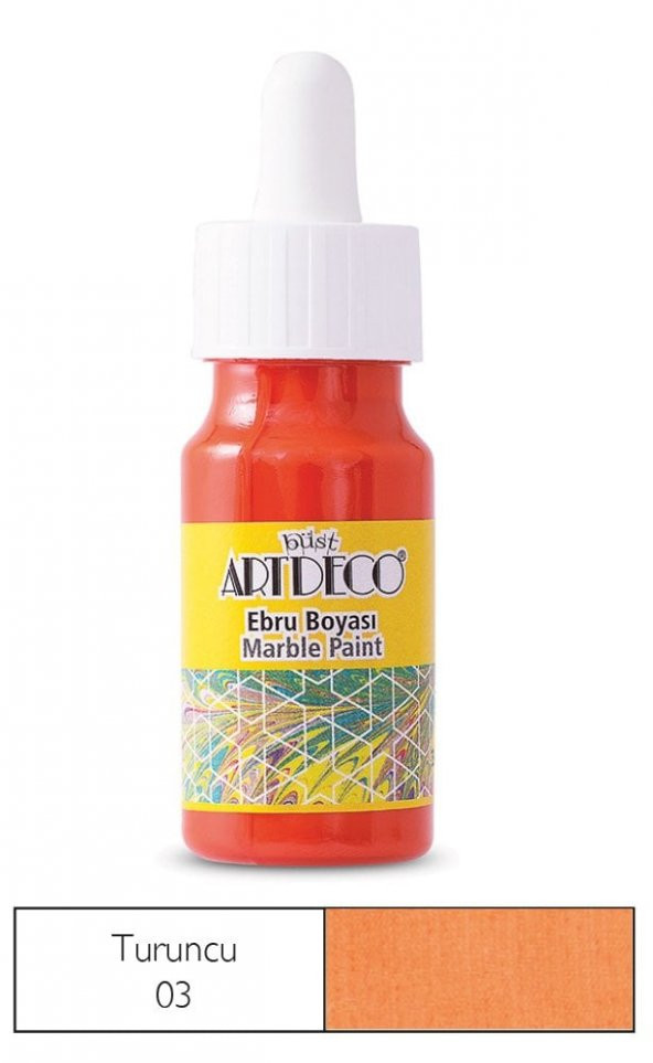 Artdeco 30 Ml Ebru Boyası 16b-03 Turuncu ürün görseli 1