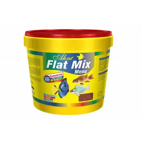 Ahm Flat Mix Menu Ufak Taneli Granül Balık Yemi Kova 3 Kg ürün görseli 1