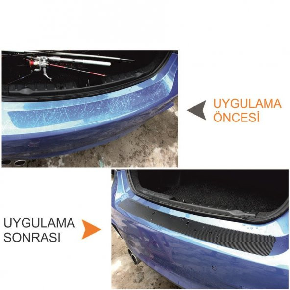 Mazda3 için Karbon Bagaj ve Kapı Eşiği Sticker Seti - Resim 2