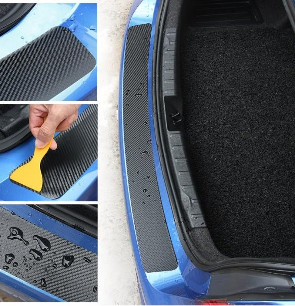 Mazda3 için Karbon Bagaj ve Kapı Eşiği Sticker Seti - Resim 3
