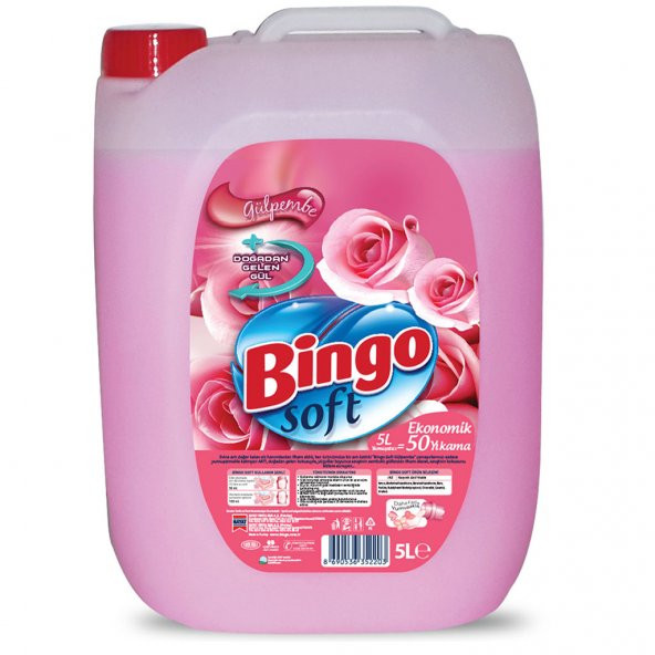 Bingo Soft Standart Yumuşatıcı 5 lt Gülpembe - Resim 2