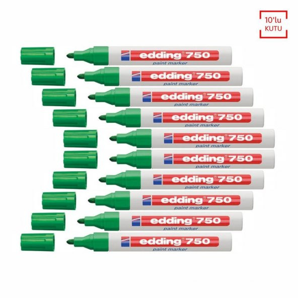 EDDING 750 HOBI SANAT KALEMI YESIL 10 LU KUTU ürün görseli 1