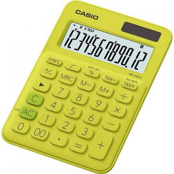 CASIO HESAP MAKINESI MASA USTU MS-20UC-GN12H YESIL ürün görseli 1