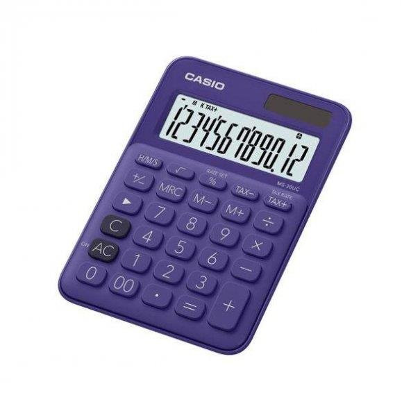 CASIO HESAP MAKINESI MASA USTU MS-20UC-PL12H MOR ürün görseli 1