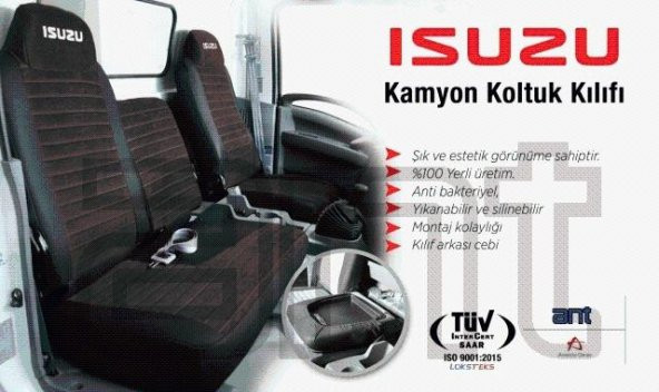 Isuzu NLR-NNR Koltuk Kılıfı Orj. (Siyah-Siyah)2011-2017 Model ürün görseli 1