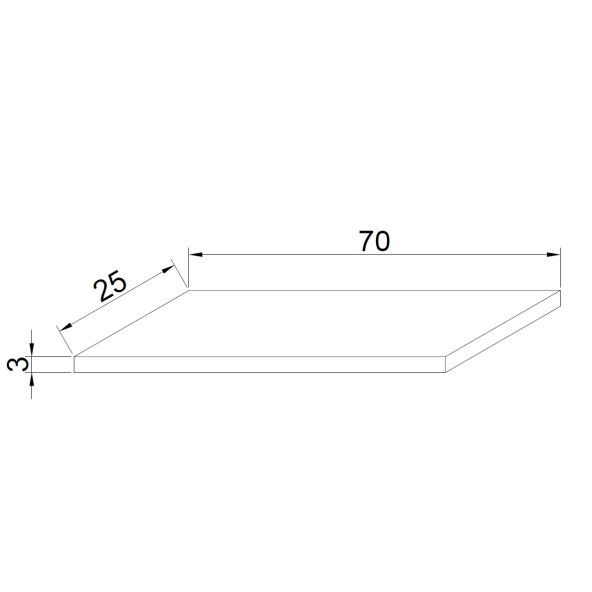 TEKLİ DUVAR RAF 70-25 CM 30 MM KALINLIK - Resim 4