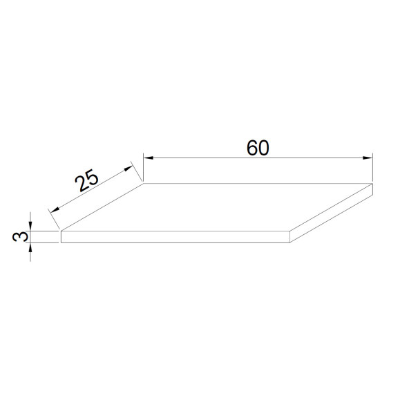 TEKLİ DUVAR RAF 60-25 CM 30 MM KALINLIK - Resim 4