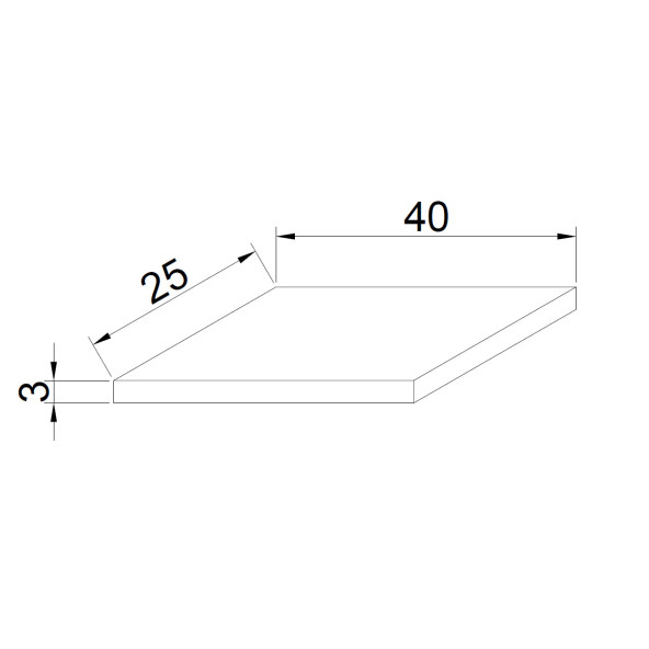 TEKLİ DUVAR RAF 40-25 CM 30 MM KALINLIK - Resim 4