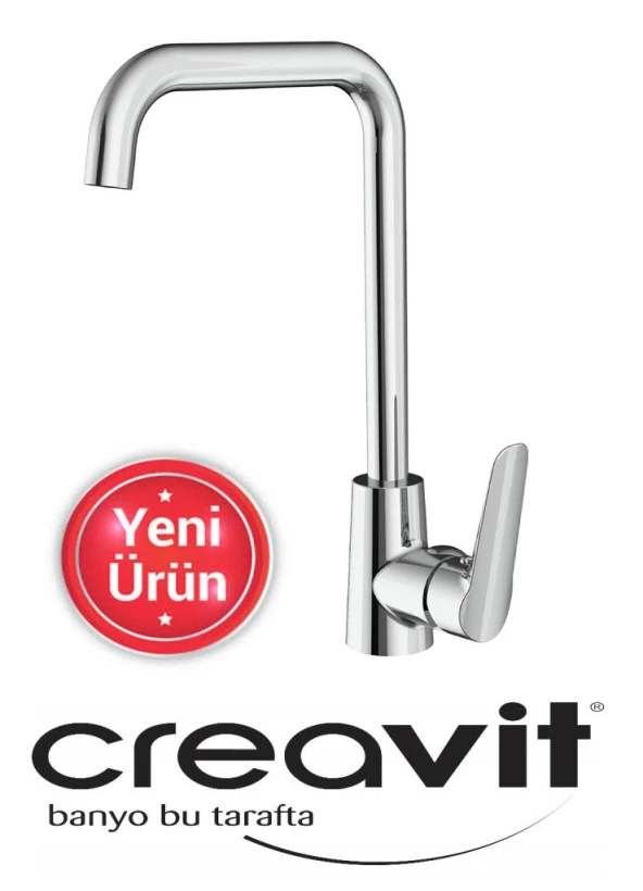 Creavit Bevel Mutfak Evye Armatür Bataryası BV8500 ürün görseli 1