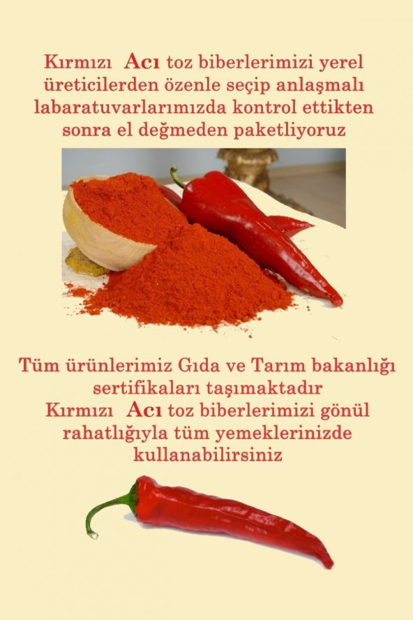 Acı Toz Kırmızı Biber 500 gr - Resim 2