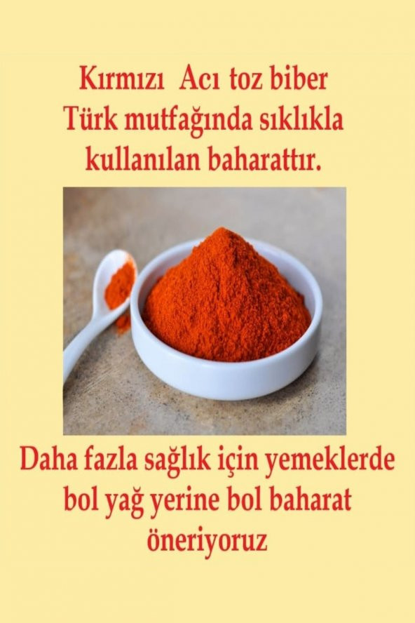 Acı Toz Kırmızı Biber 500 gr - Resim 3