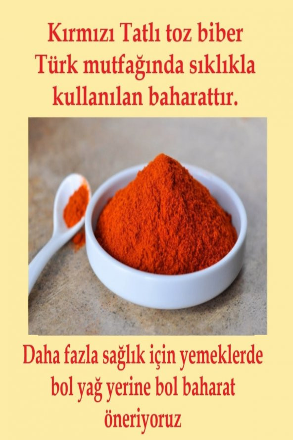 Tatlı Toz Kırmızı Biber 500 gr - Resim 3