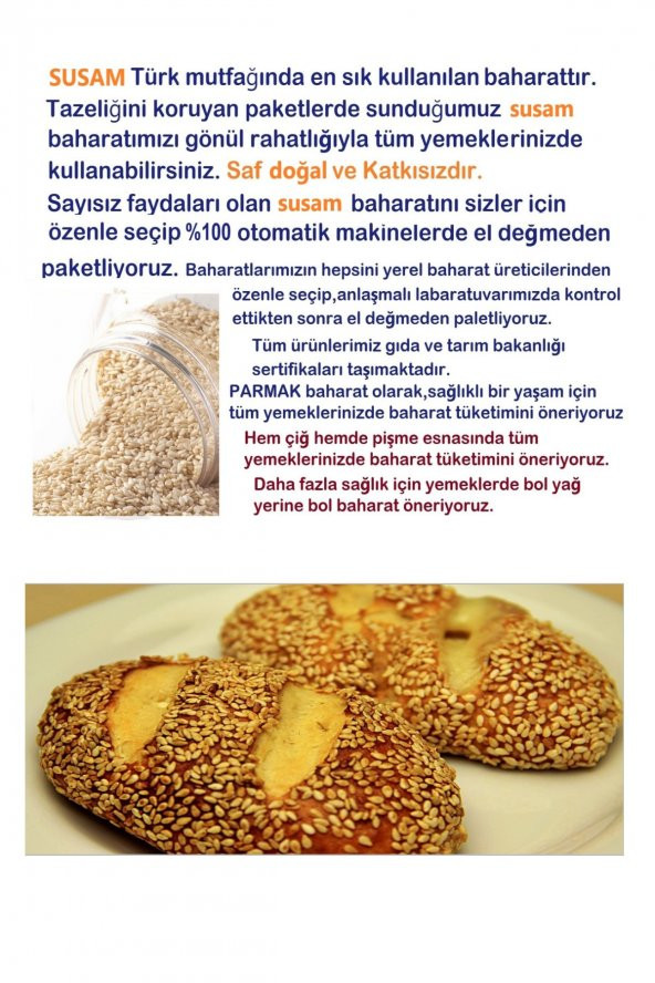 Susam Beyaz 500 gr - Resim 2