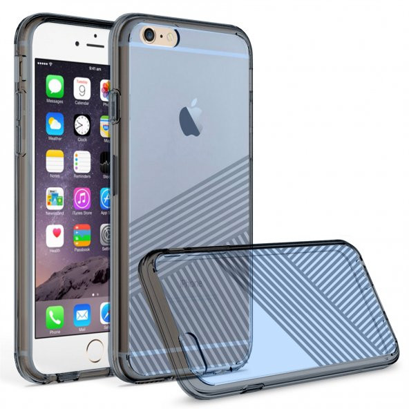 PTTAVM: iPhone 6 / 6s PC Desenli Arka Kapak Gri