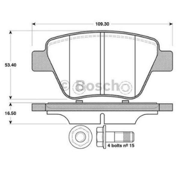 FREN BALATASI ARKA SKODA SÜPER B VW.CADDY III GOLF VI 2010 0986TB3114 ürün görseli 1