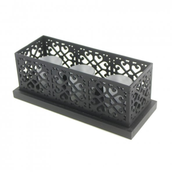 28x11cm Mumluk ve 3 Led Mum Pilli - Resim 4