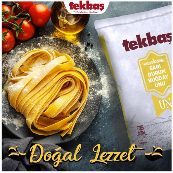 Tekbaş Un Sarı Durum Buğday Unu 25 KG Makarnalık Eriştelik Un - Resim 2