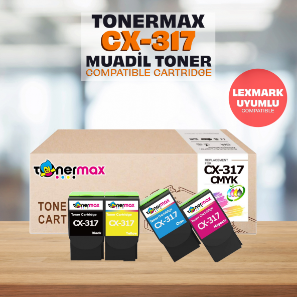 Lexmark CS317 /CS417 /CS517 /CX317 /CX417 /CX517 Set Muadil Toner ürün görseli 1