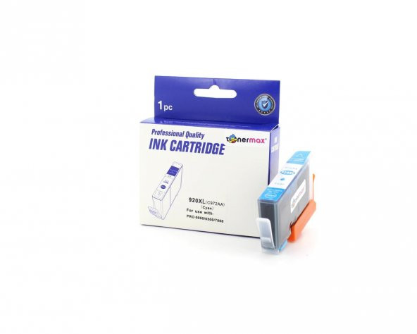 Hp 920XL CD972A /6000 /6500 /7000 /7500 Mavi Muadil Kartuş ürün görseli 1