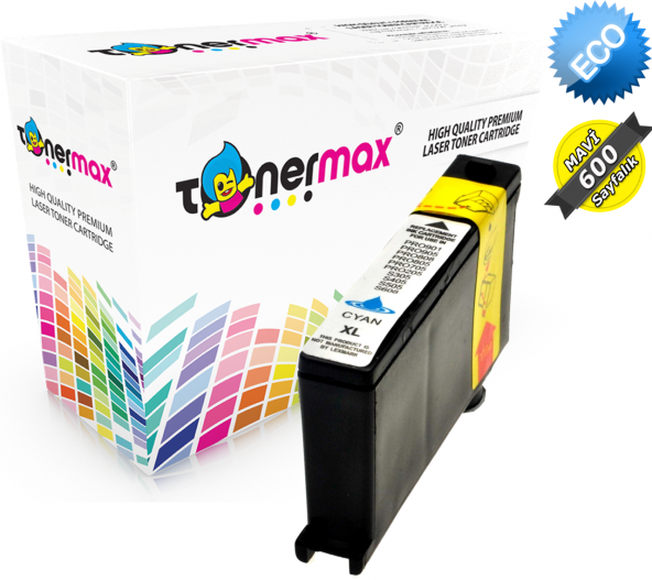Lexmark 100XL / 14N106E Mavi Muadil Kartuş ürün görseli 1