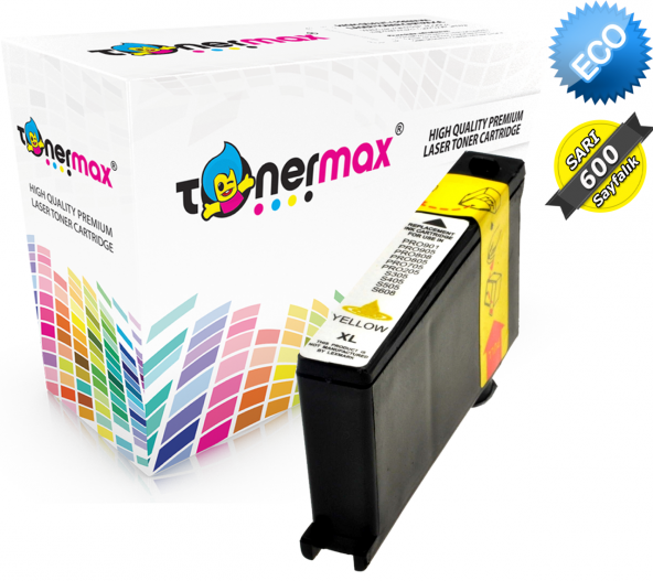 Lexmark 100XL / 14N1071E Sarı Muadil Kartuş ürün görseli 1