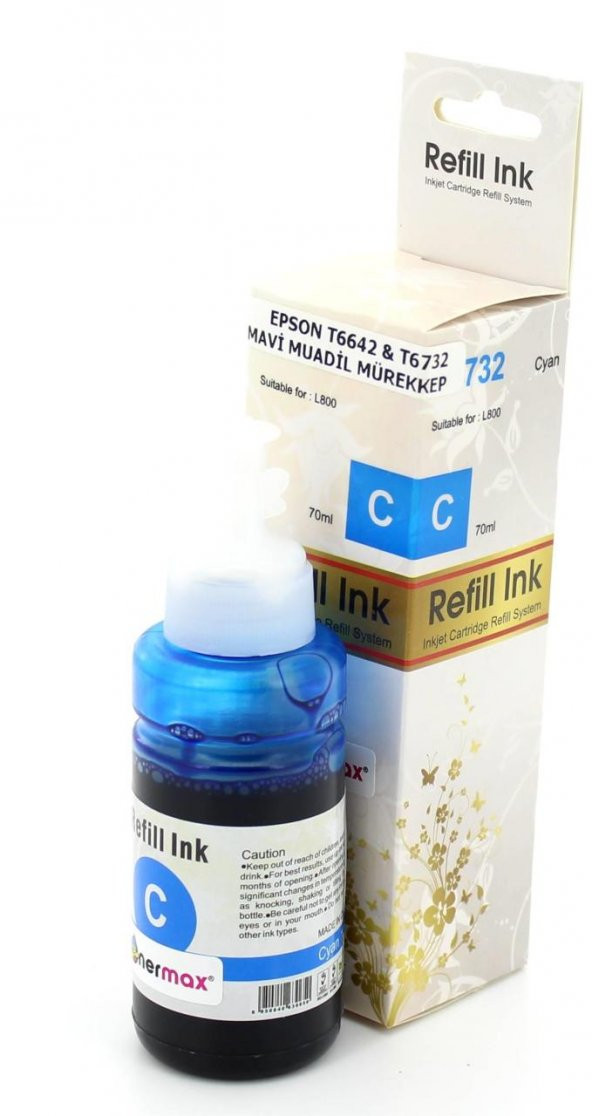 Epson T6642 C13T66424A Mavi Muadil Mürekkep ürün görseli 1