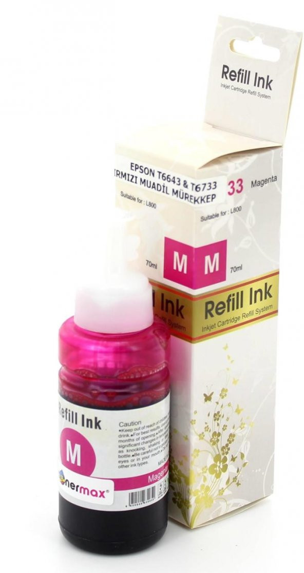 Epson T6643 C13T66434A Kırmızı Muadil Mürekkep ürün görseli 1