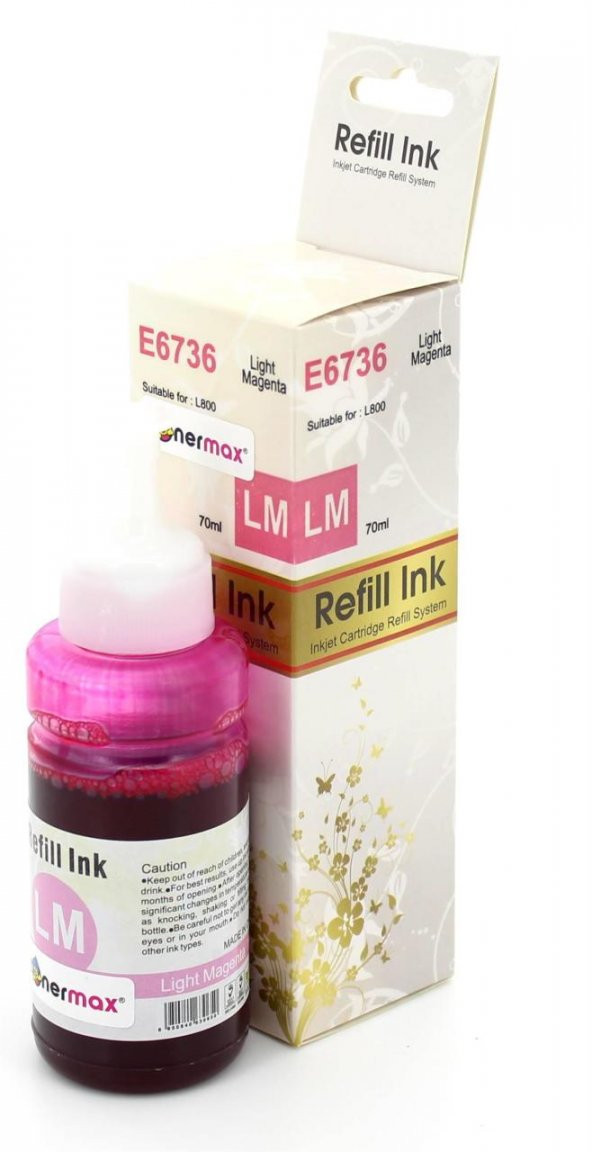 Epson T6736 Açık Kırmızı Muadil Mürekkep Tüpü 70ml/ L800 / L805 / L810 / L850 / L1300 / L1800 ürün görseli 1