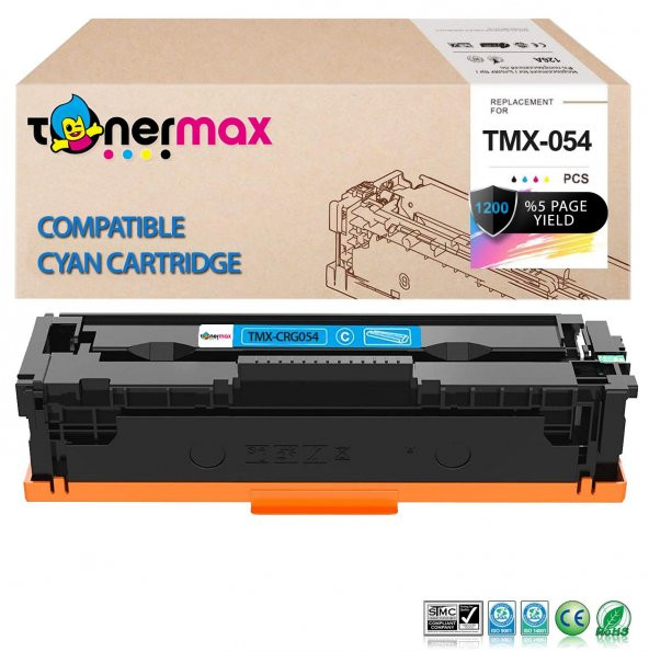 Canon CRG-054C Mavi Muadil Toner /LBP-621Cw /LBP-640C /LBP-623Cdw /MF640C /MF641Cn /MF641Cw /MF642Cdw / MF643Cdw / MF644Cdw / MF645Cx/ MF654cx ürün görseli 1