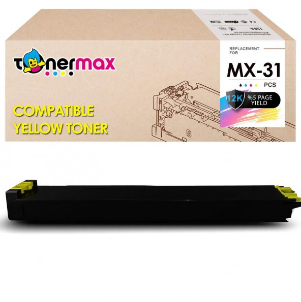 Sharp MX-31GTYA Sarı Muadil Toner / MX2301n / MX2600n / MX3100n ürün görseli 1