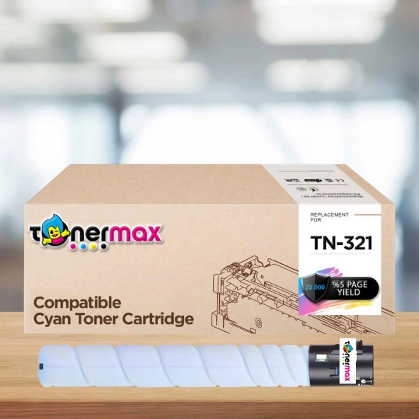 Konica Minolta TN-321 Mavi Muadil Toneri / Bizhub C224 / C284 / C364 A33K430 ürün görseli 1
