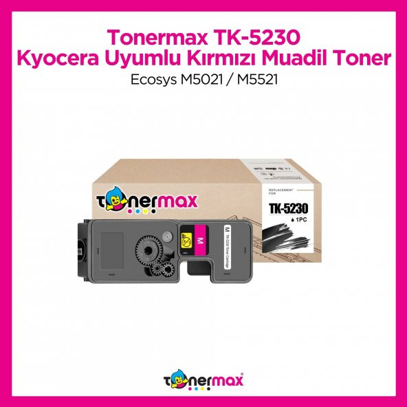 Kyocera TK-5230 Muadil Toner Kırmızı / Ecosys M5021 / M5521 ürün görseli 1