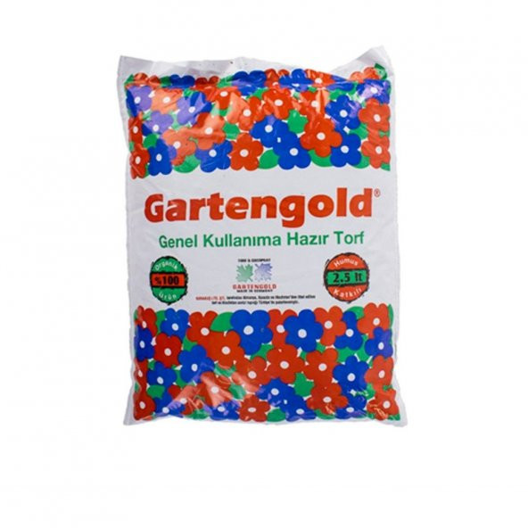 Gartengold GENEL Kullanım Torf ORGANİK ÜSTÜN ALMAN Kalitesi 2,5Lt ürün görseli 1