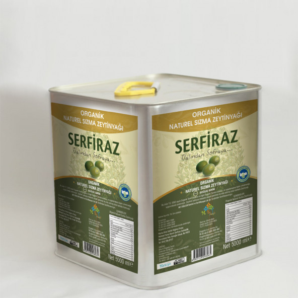Serfiraz Organik Natürel Sızma Zeytinyağı Teneke 5 Lt ürün görseli 1