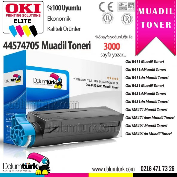 Oki MB491 Muadil Toner ürün görseli 1