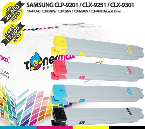 Samsung CLT-K809S / CLX-9251 Muadil Toner Takım ürün görseli 1