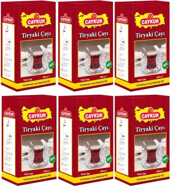 çaykur tiryaki çay 1000 gr x 6 adet toplam fiyat ürün görseli 1