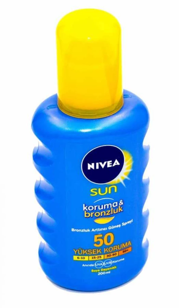 Nivea Sun Koruma ve Bronzluk Arttırıcı Spf 50 200 ml Güneş Spreyi ürün görseli 1