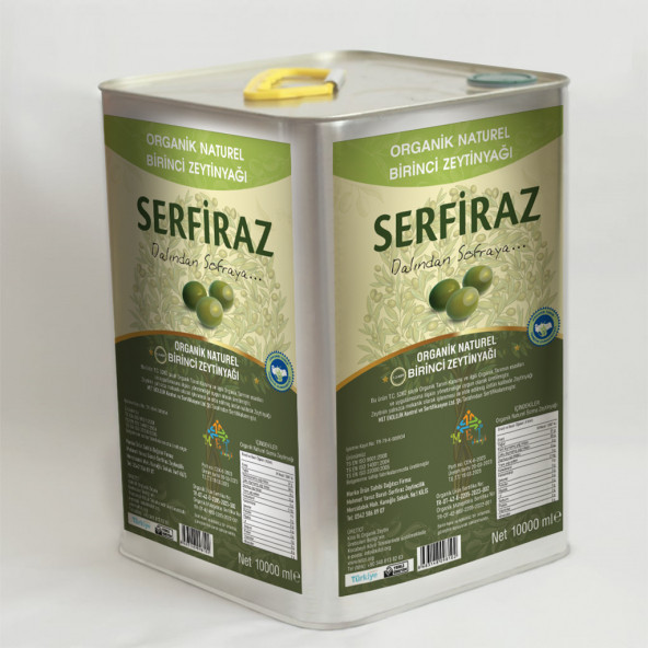 Serfiraz Organik Natürel Birinci Zeytinyağı Teneke 10 Lt. ürün görseli 1