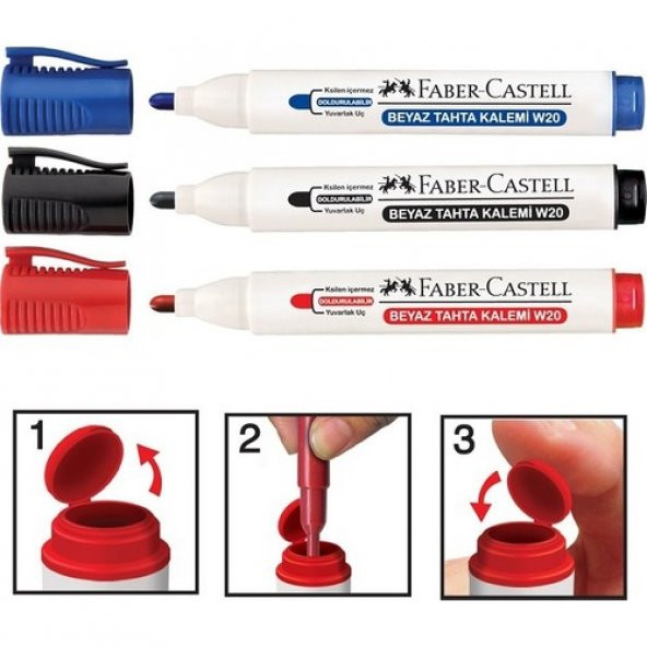 Faber Castell W20 Tahta Kalemi - Mavi ürün görseli 1