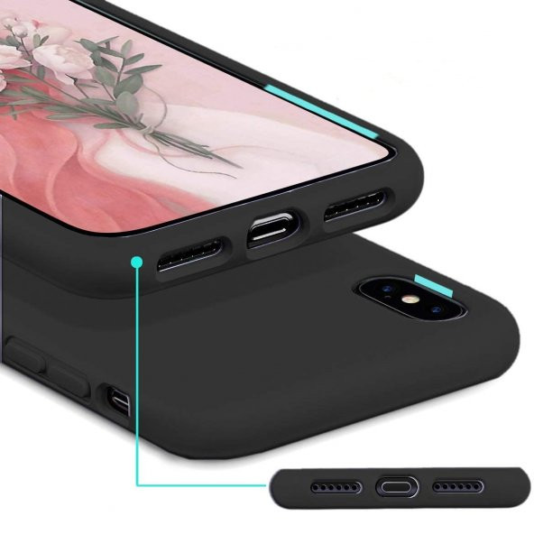 iPhone XR Nano Silikon Kılıf Siyah - Resim 3