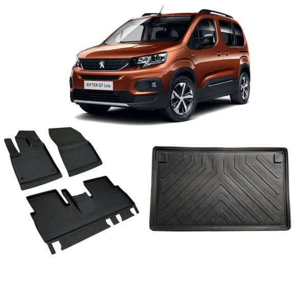 Peugeot Rifter Paspas Refref 4D Paspas + 3D Bagaj Havuzu ürün görseli 1