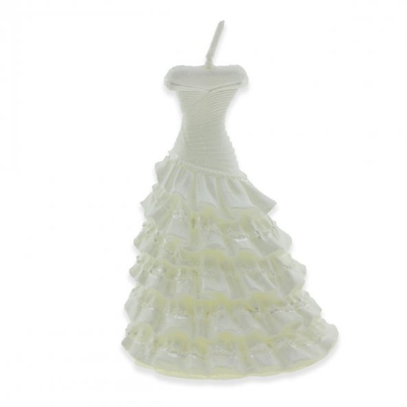 6,5x5cm Gelinlik Mum - Resim 2