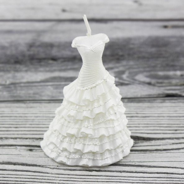 6,5x5cm Gelinlik Mum - Resim 3