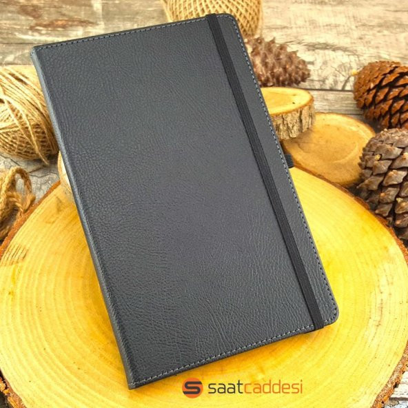 Termo Deri Defter Siyah + Metal Roller Kalem Hediyeli ürün görseli 1