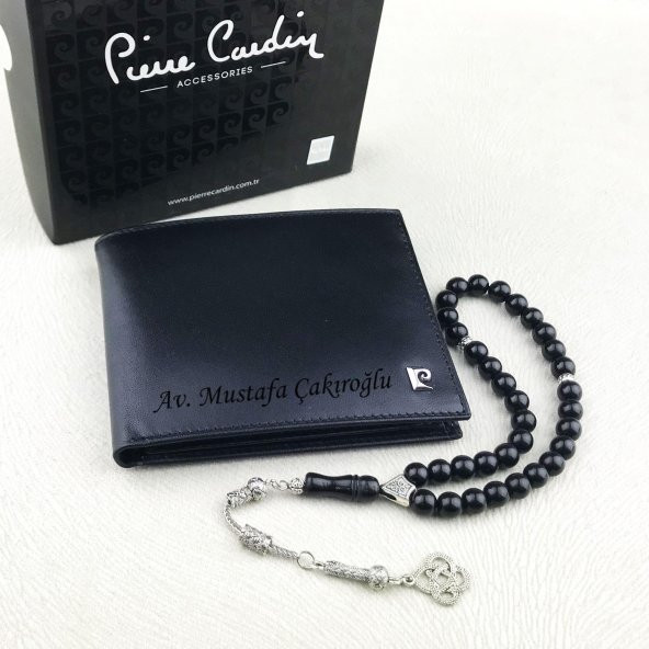 İsme Özel Pierre Cardin Deri Erkek Cüzdan + Tesbih HEDİYELİ ürün görseli 1