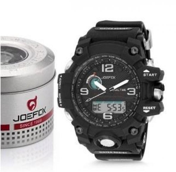 Joefox Analog Dijital Erkek Kol Saati Siyah ürün görseli 1