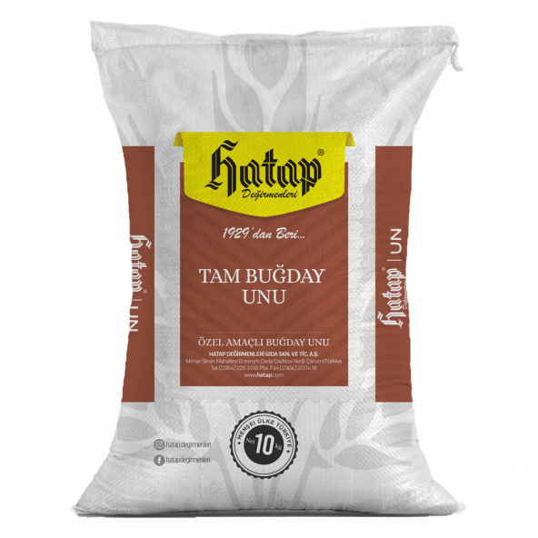 Hatap 10 kg Tam Buğday Unu (Fabrikasından) ürün görseli 1