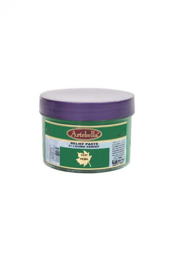 Artebella Allegro Rölyef Pasta 160 cc. Yeşil - Resim 3