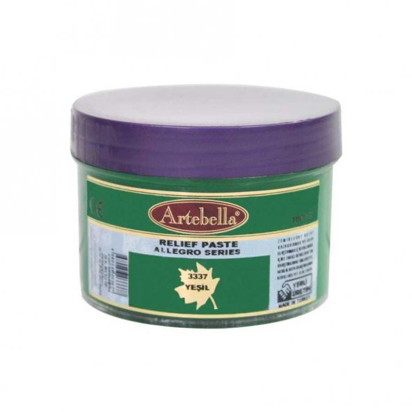 Artebella Allegro Rölyef Pasta 160 cc. Yeşil - Resim 4